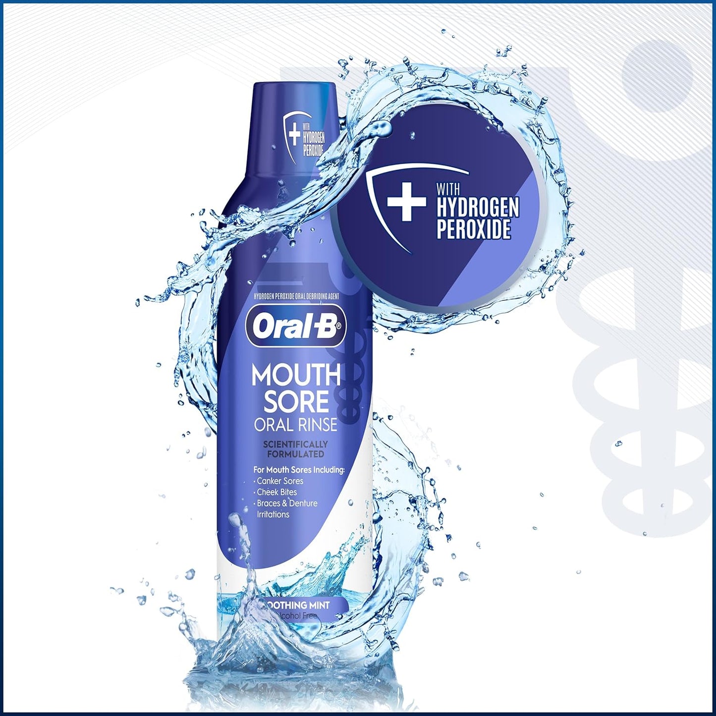 Oral-B Mouth Sore Mouthwash Special Care Oral Rinse, Hydrogen Peroxide