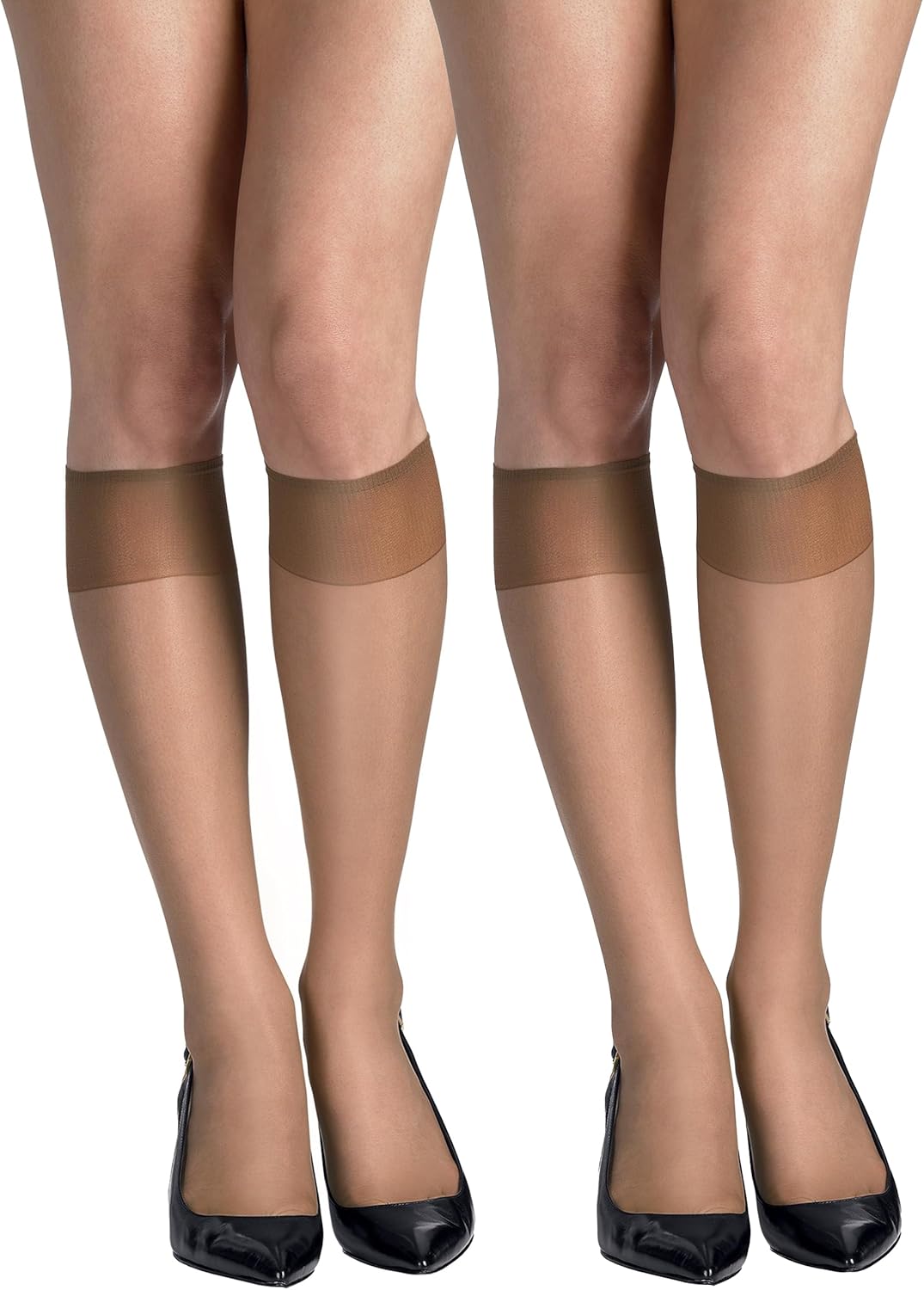 Hanes Silk Reflections Women's Sheer Toe Silky Sheer Knee-High Stockin