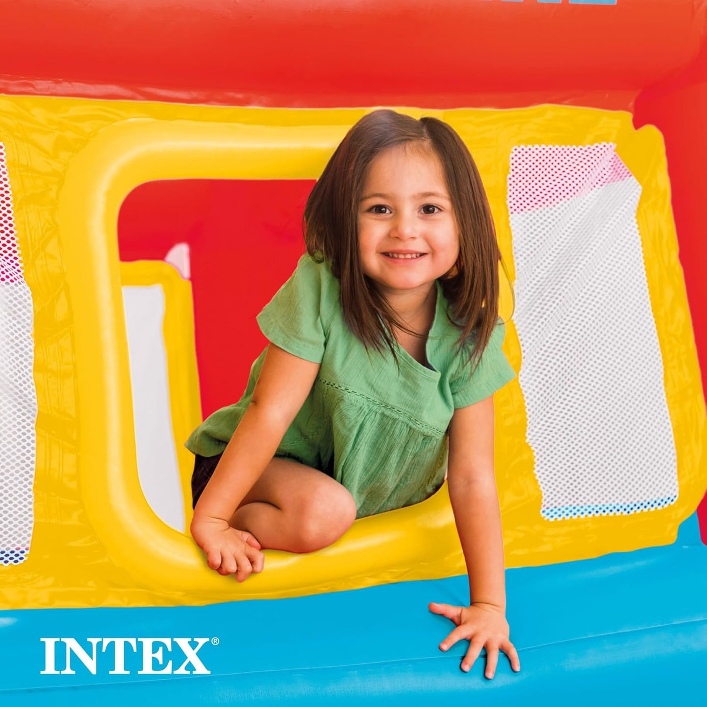 Intex Inflatable Jump-O-Lene Trampoline Bounce House with Crawl-Thru D