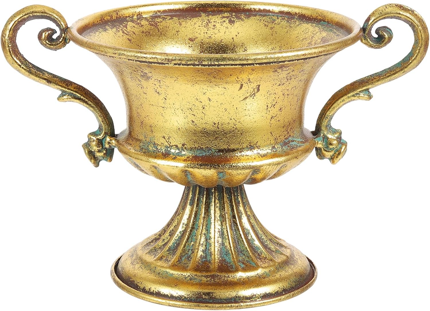 Milisten Retro Metal Flowerpot and Iron Art Flower Vase, Vintage Rusti