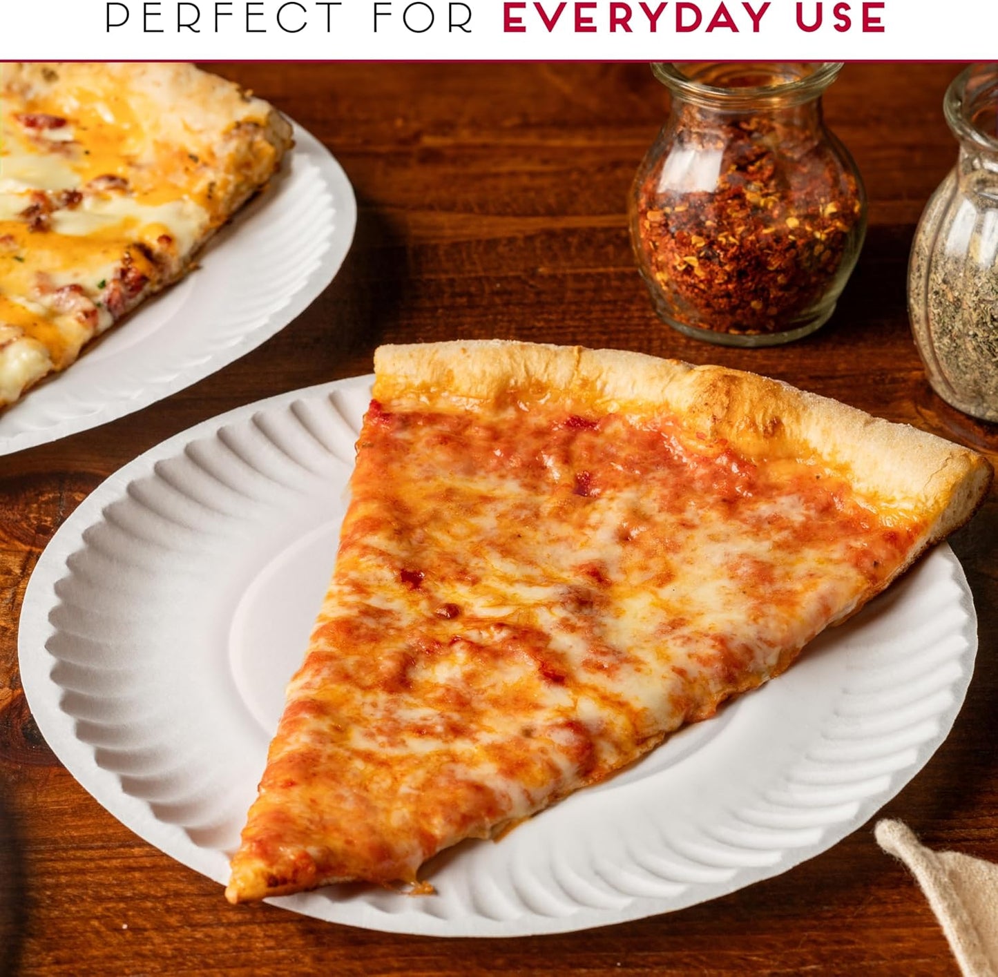 9-Inch Disposable Paper Plates - 500 Count - Bulk Pack of Uncoated Paper Plates for Everyday Use - Dinnerware for Meals, Parties And Picnics