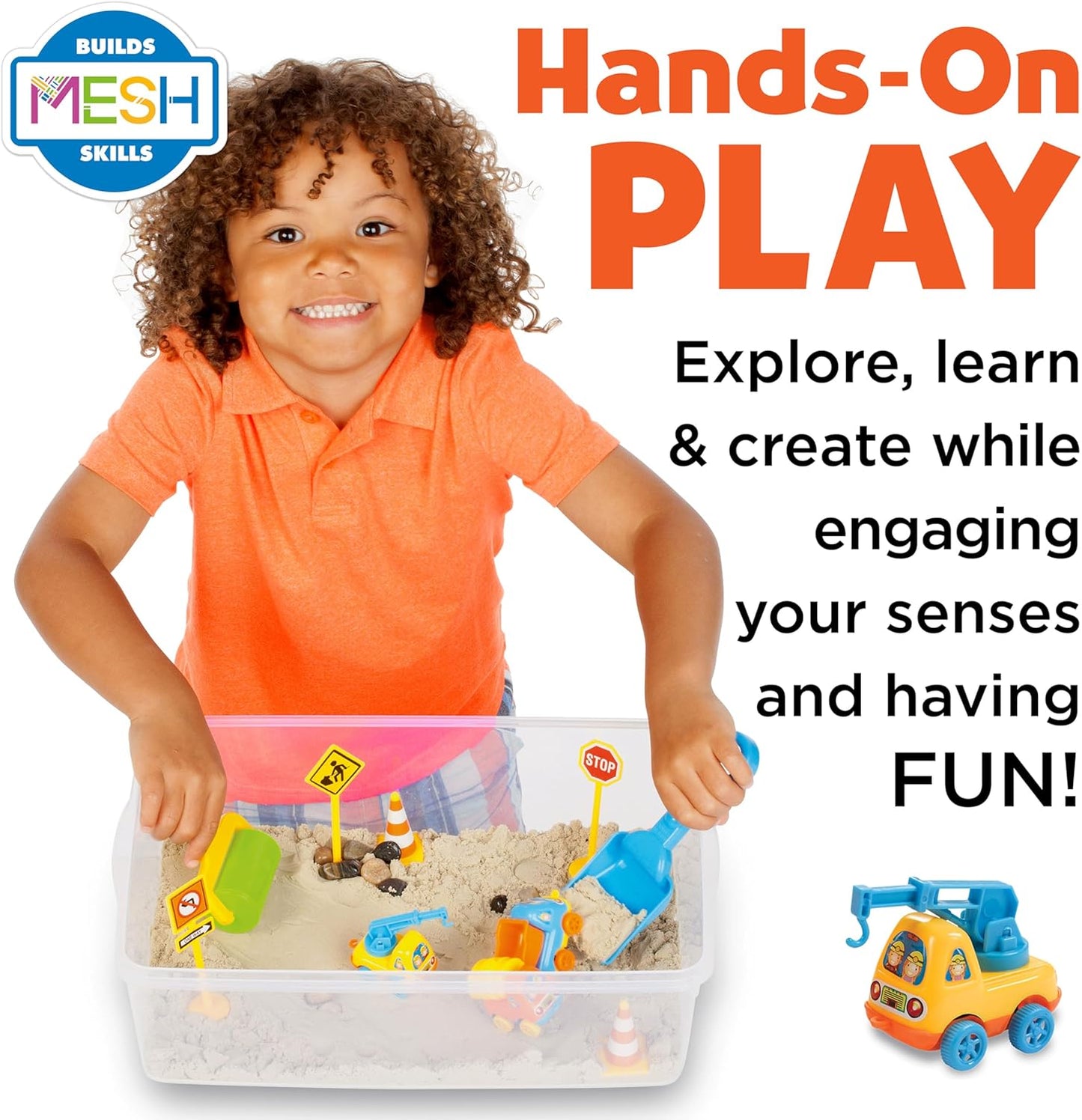 Creativity for Kids Sensory Bin: Construction Zone Playset - Preschool