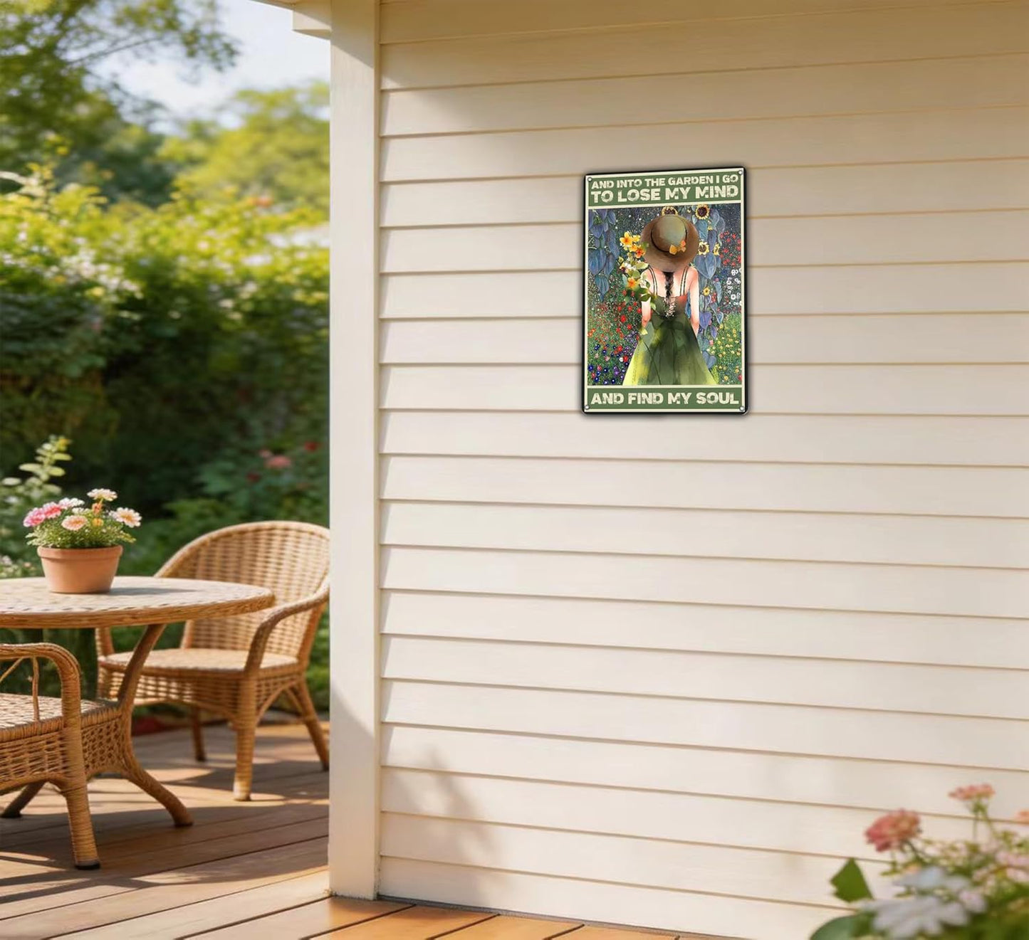 8X12inch Garden Metal Sign Funny Gardening Tin Sign yard Tin Signs Dec