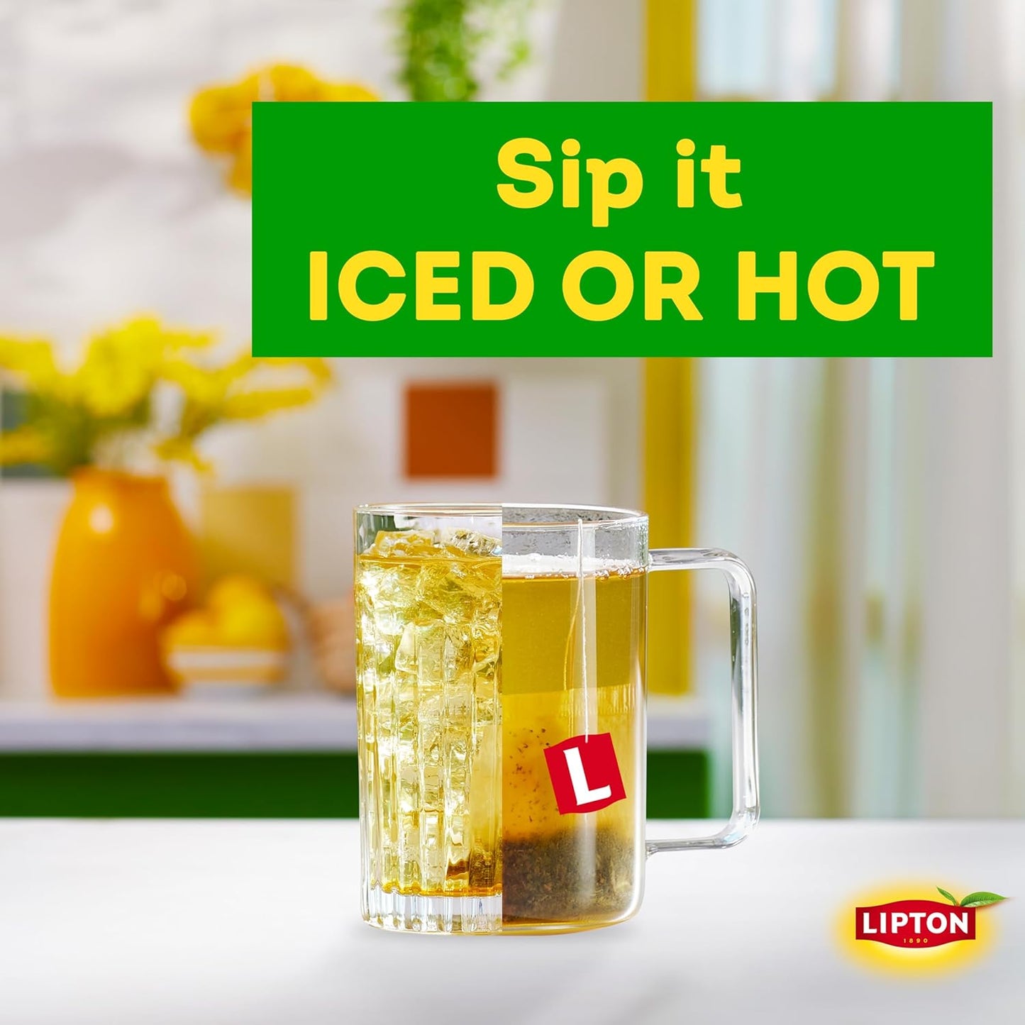 Lipton Signature Blend Green Tea Bags, Unsweetened Teabags for Hot Tea or Iced Tea with Caffeine and Flavonoids, 40 Total Tea Bags