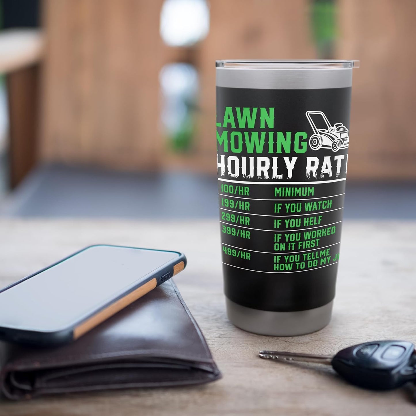 Lawn Care Hourly Rate Stainless Steel Insulated Tumbler