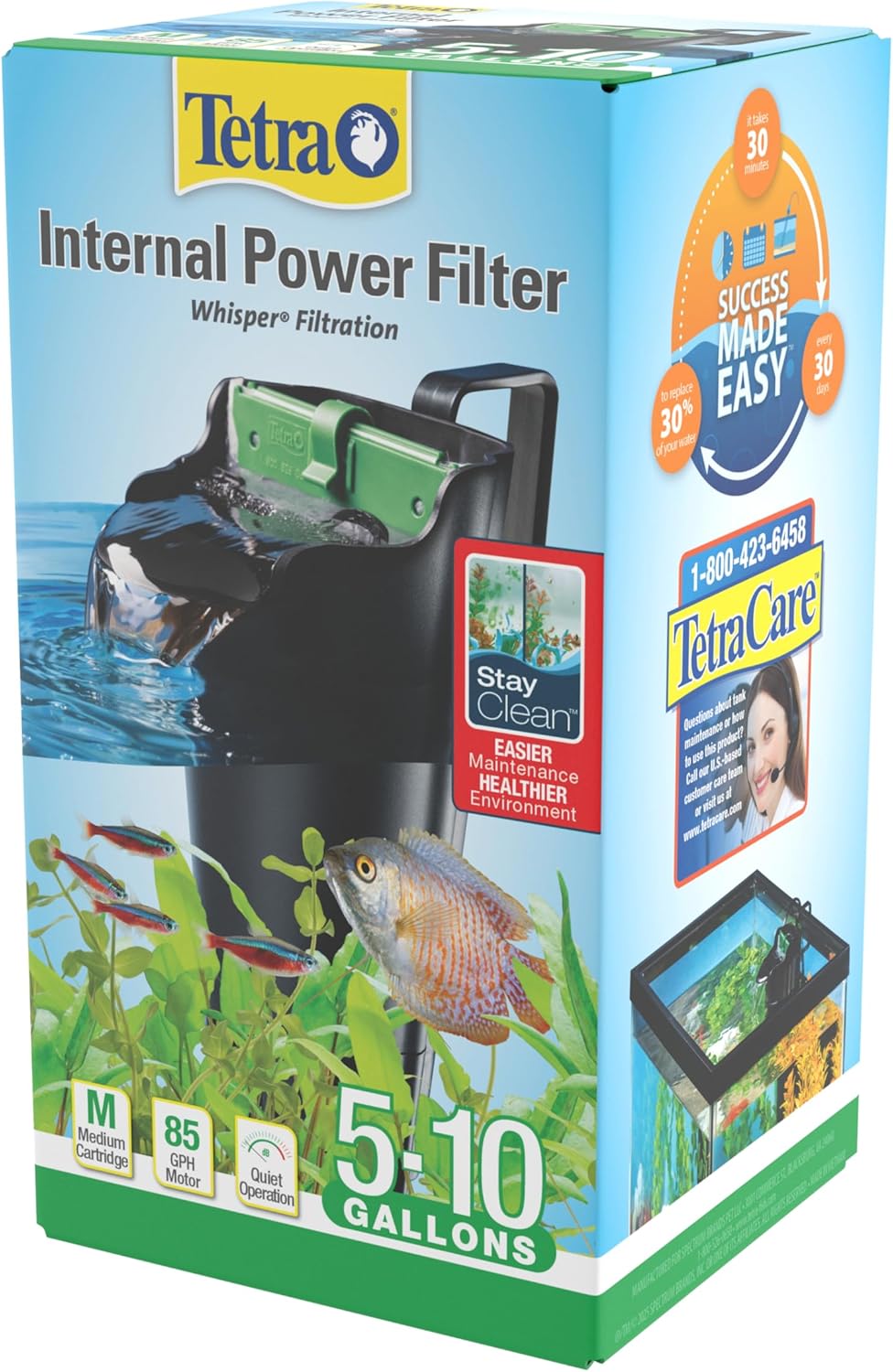 Tetra Whisper Internal Power Filter 5 To 10 Gallons, For aquariums, In