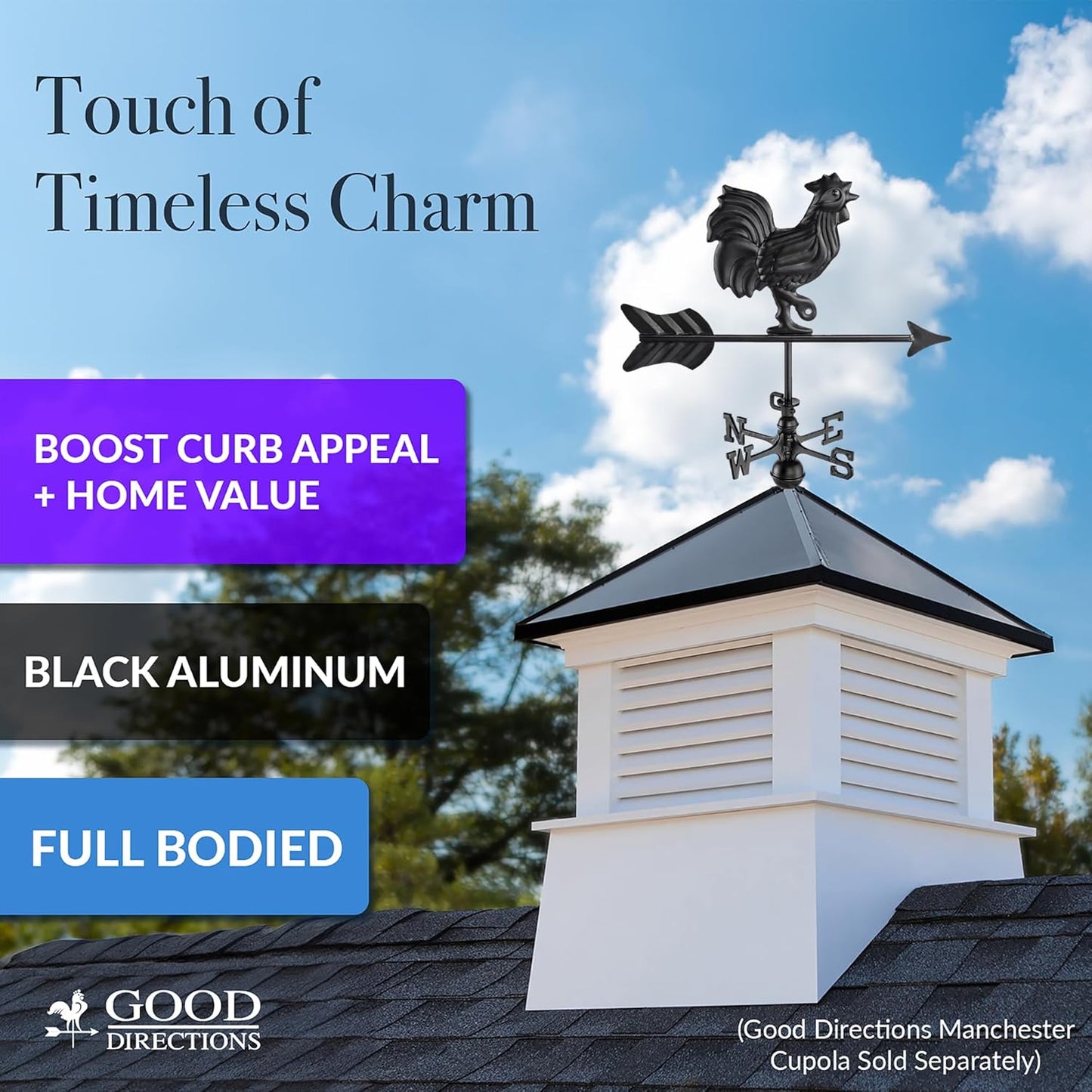 Good Directions Shed Size Rooster Weathervane