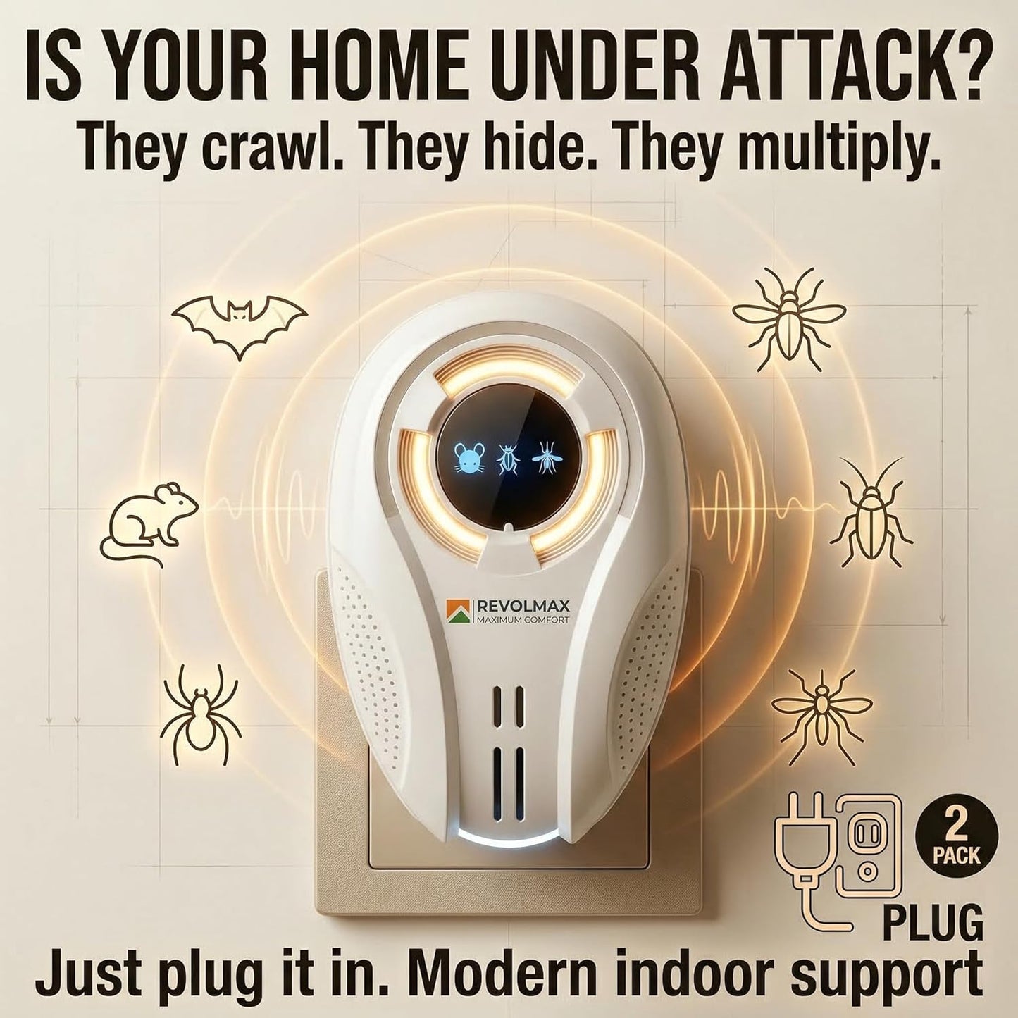 ZRM-27, Ultrasonic Pest Control Repeller - Electronic & Ultrasound, In