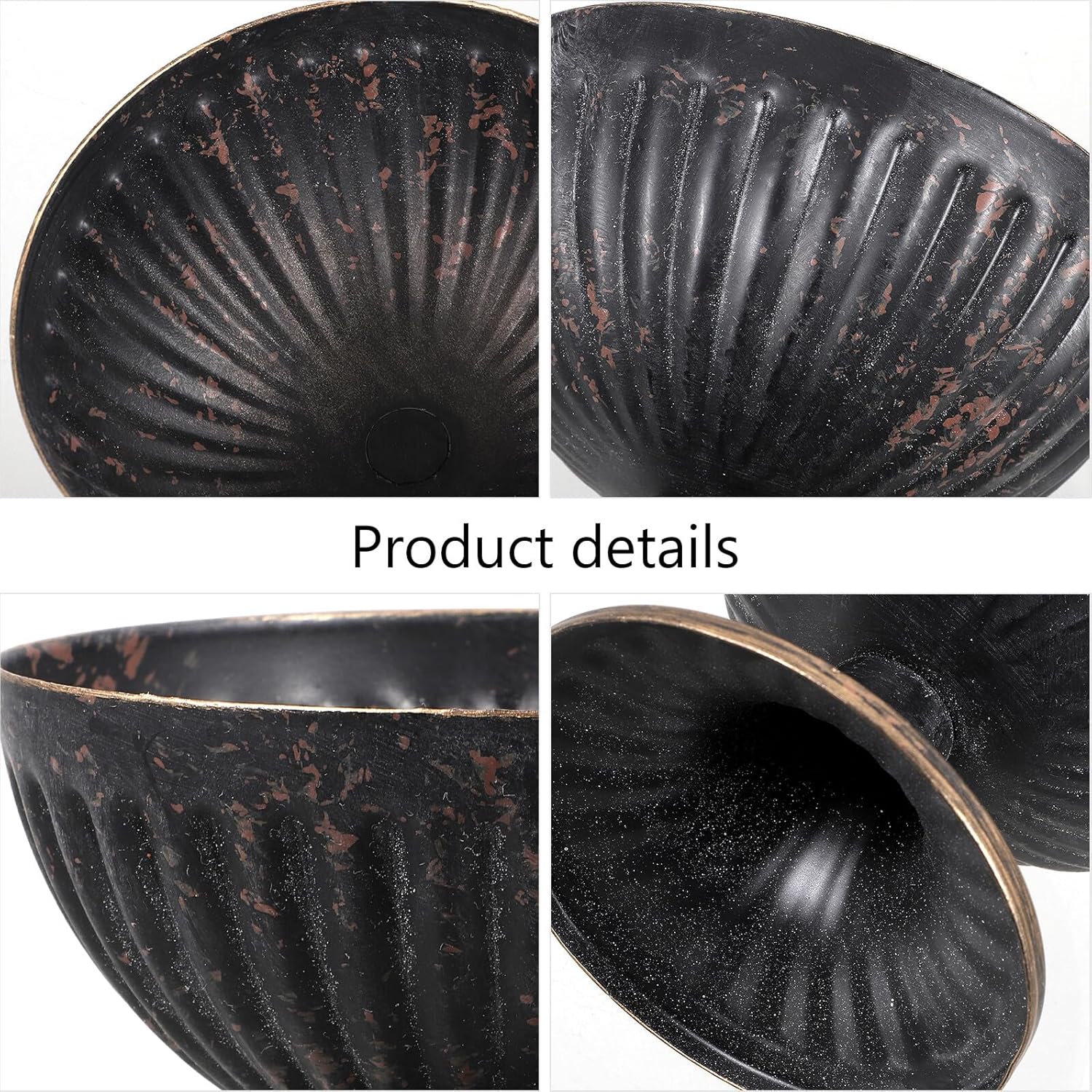 Milisten Retro Iron Urn Vase Rustic Metal Flower Pot Wedding Table Cen