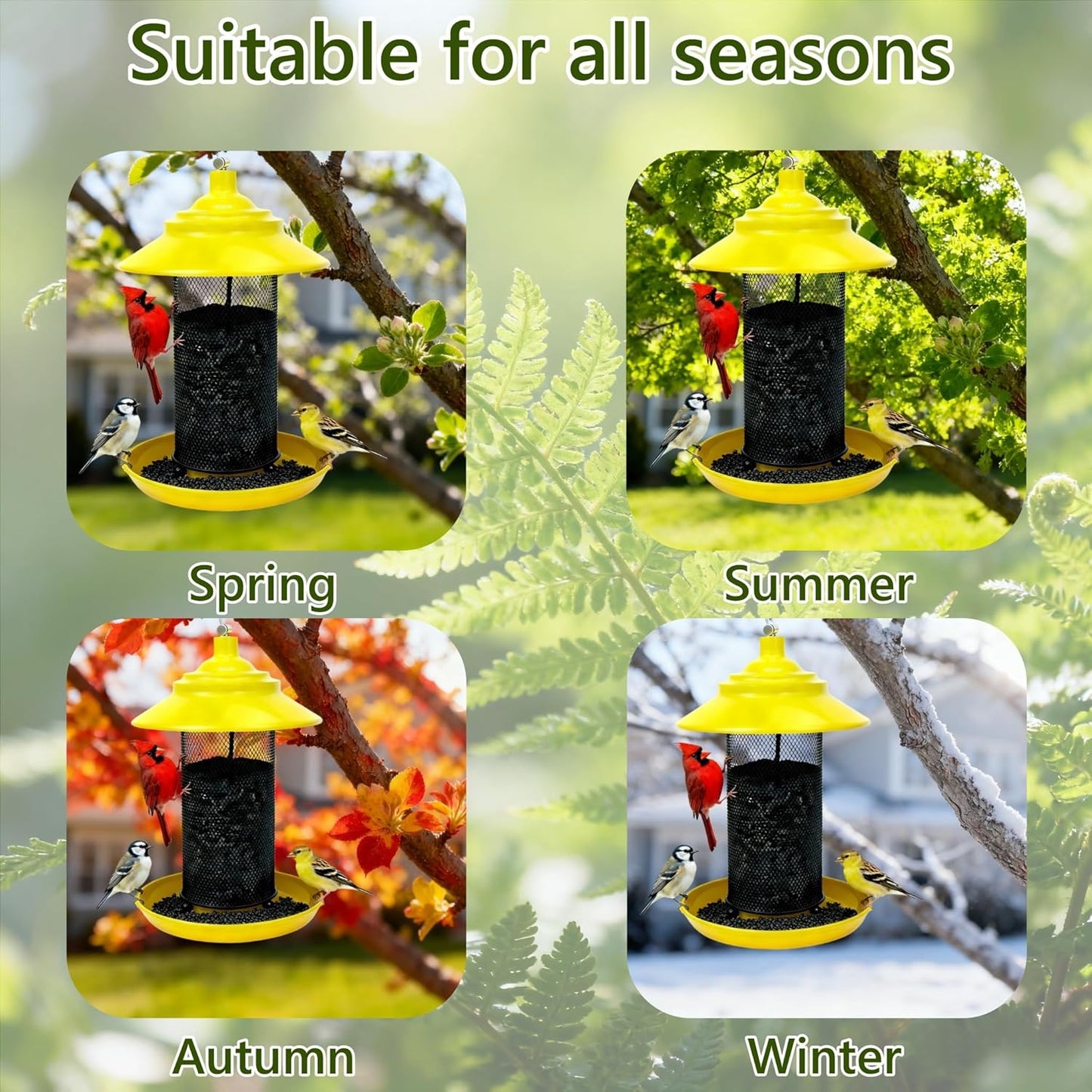 Bird Feeders for Outdoors Squirrel Proof Metal Tube Finch Feeder Bird Feeder for Nyjer/Thistle Seed for Goldfinches, Sparrows & Wild Birds