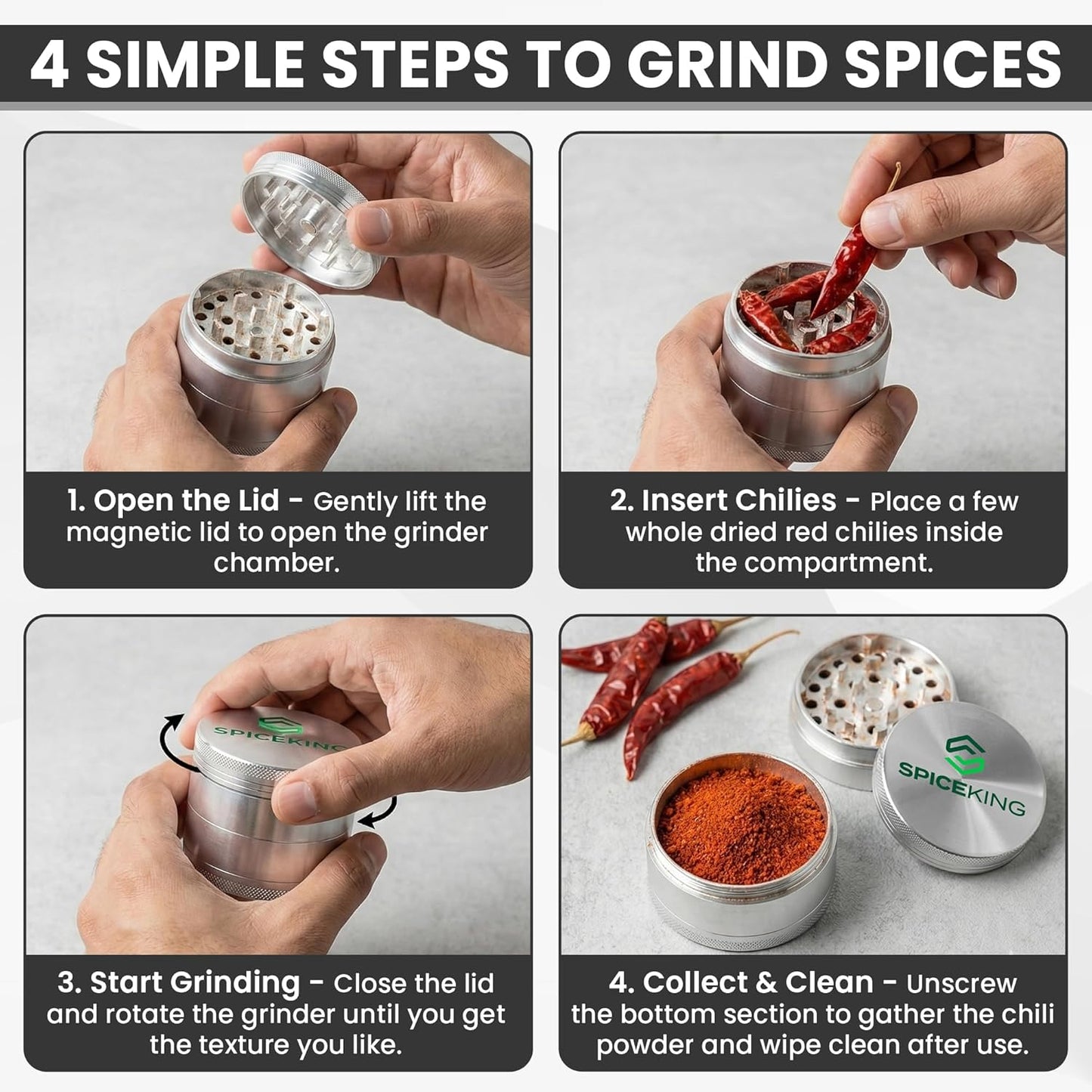 Aluminum Spice Prep Tool - Spice Accessories for Culinary and Kitchen Use | Portable Kitchen Gadget for Cooking