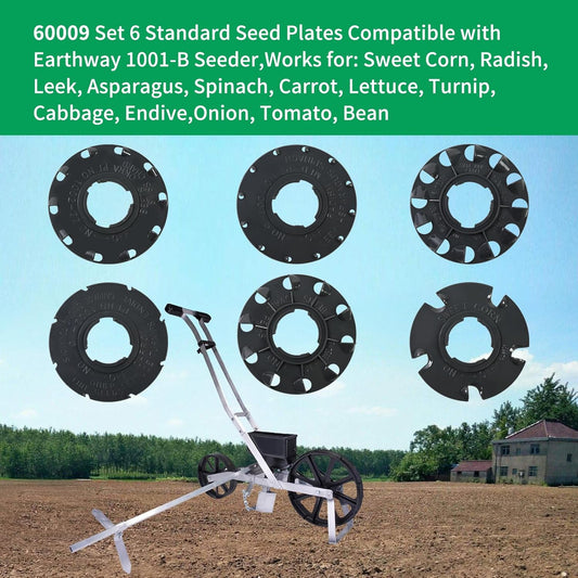 60009 Set 6 Standard Seed Plates Compatible with Earthway 1001-B Seede