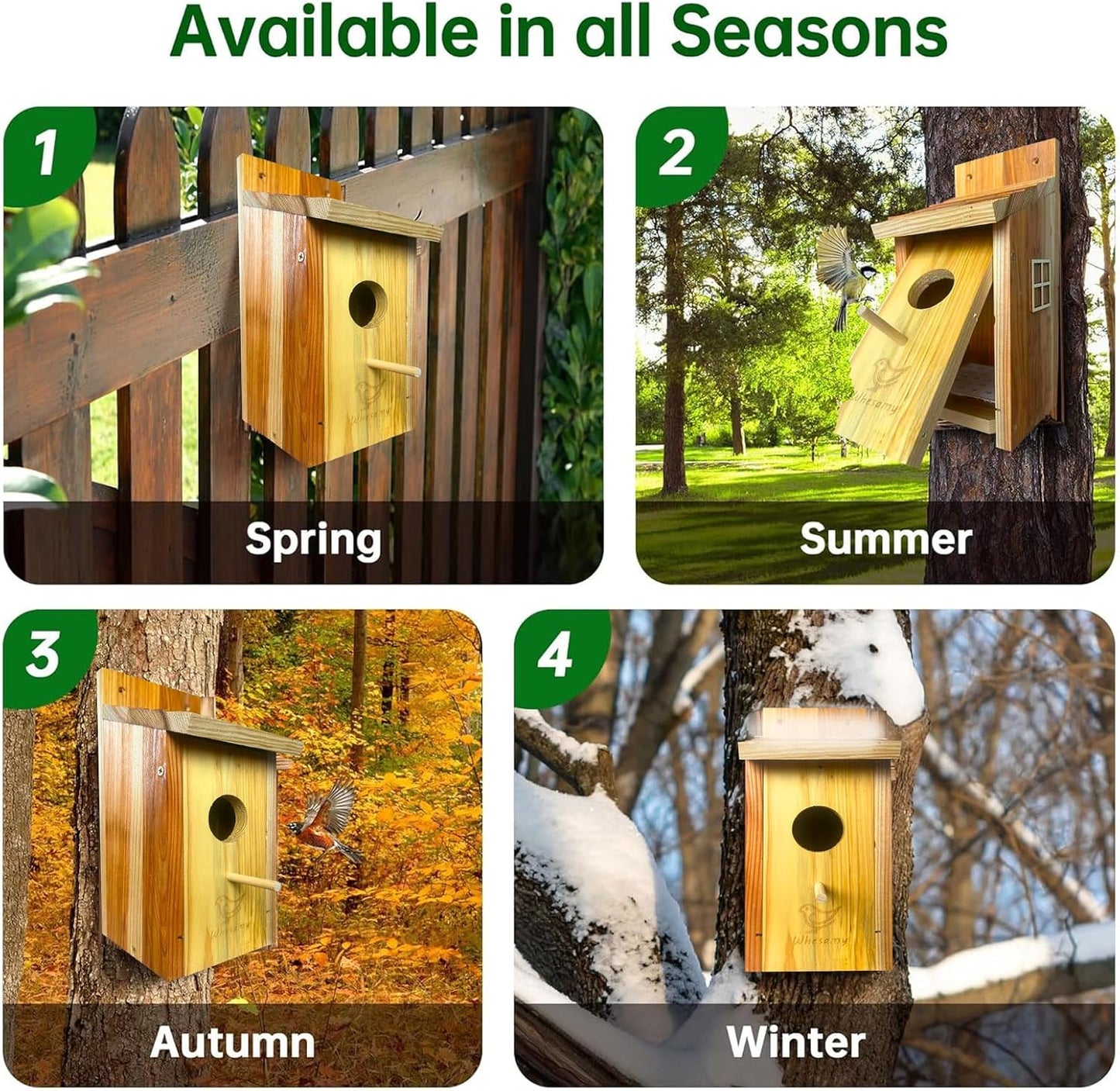 Large Bird House, Bird Houses for Outside Clearance, Cedar Birdhouses for Outdoors, Wood Birdhouse with Secure Latch, Bluebird Houses for Wren Swallow Finch Hummingbird