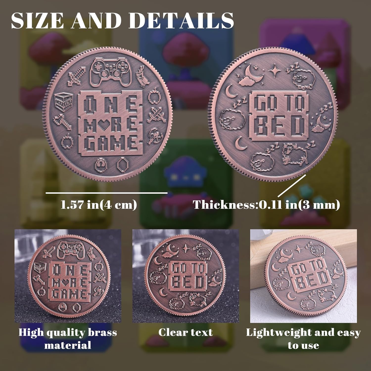 Ultimate Gamer Gift for Men - Double Sided Decision Maker Coin for Boy