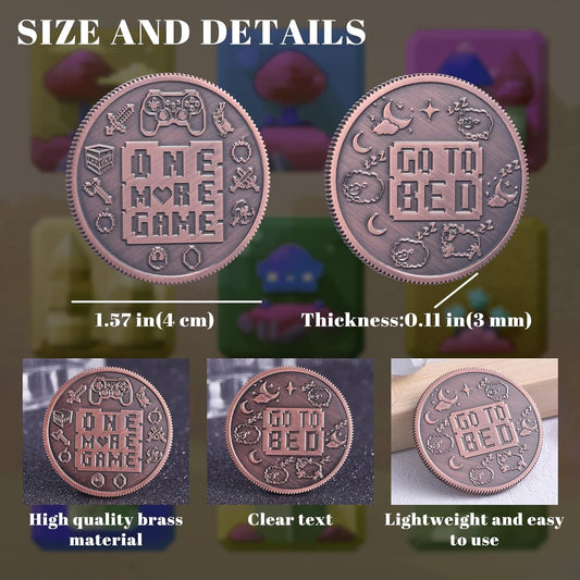 Ultimate Gamer Gift for Men - Double Sided Decision Maker Coin for Boy