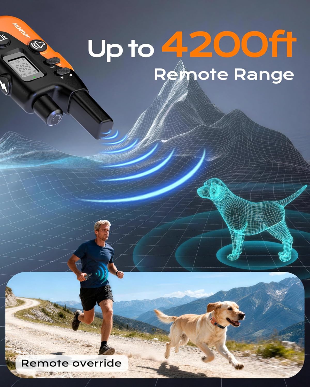 Jugbow Dog Shock Collar- 4200FT Dog Training Collar with Remote for 10