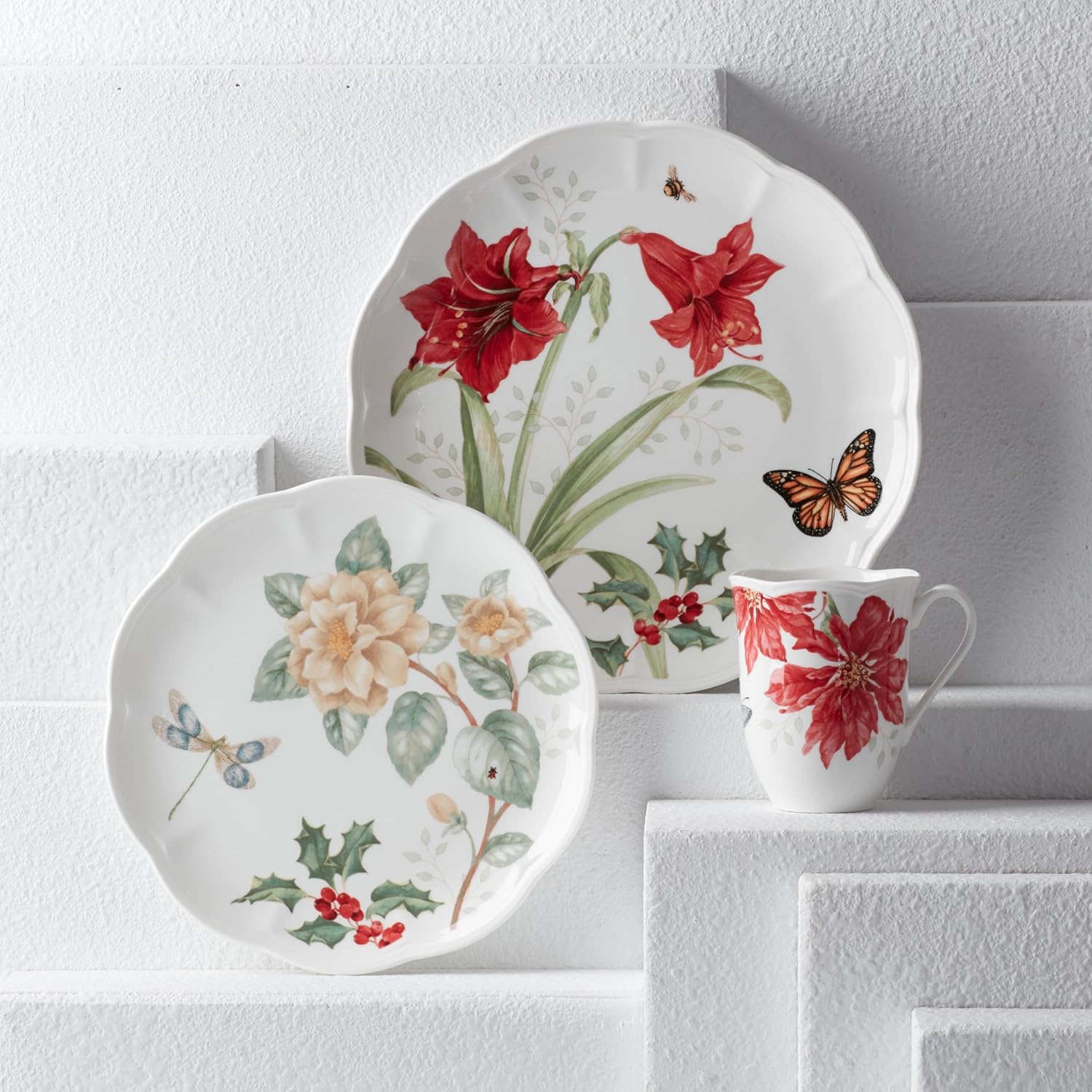 Lenox Dinnerware Set, Butterfly Meadow Holiday 18-Piece Set, Service F