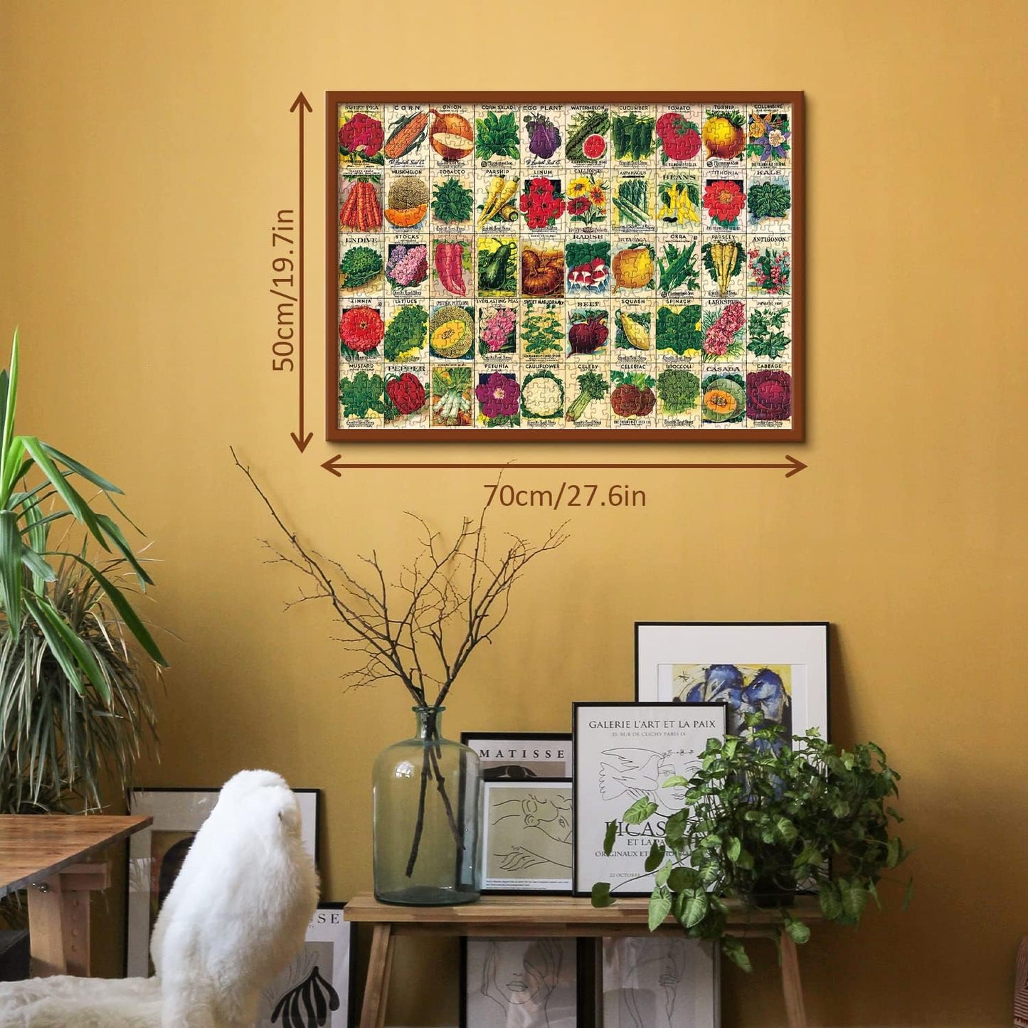 Vintage Plant Puzzle 1000 Pieces for Adult, Flower Puzzle of Heirloom 