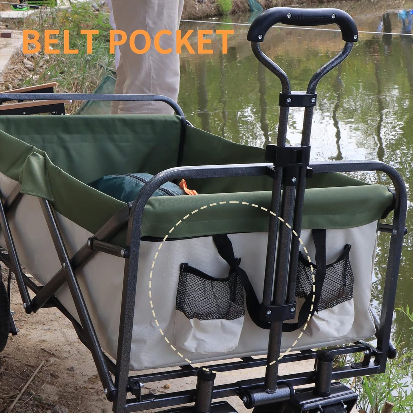 Utility Kids Wagon for Outdoor Garden Park Walking, Portable Beach Cam