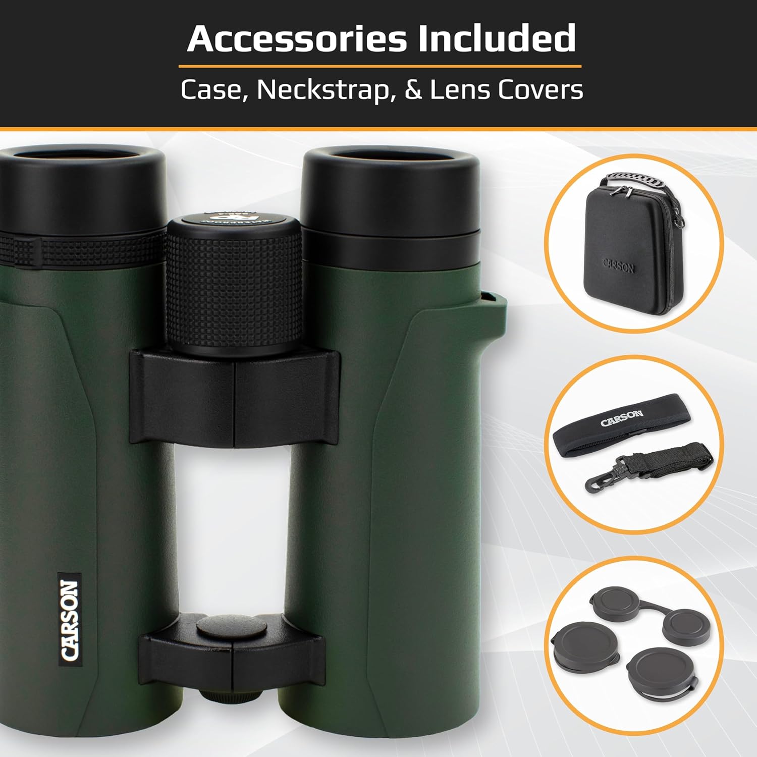 Carson RD Series 8x26mm Open-Bridge Waterproof Compact Binoculars (RD-
