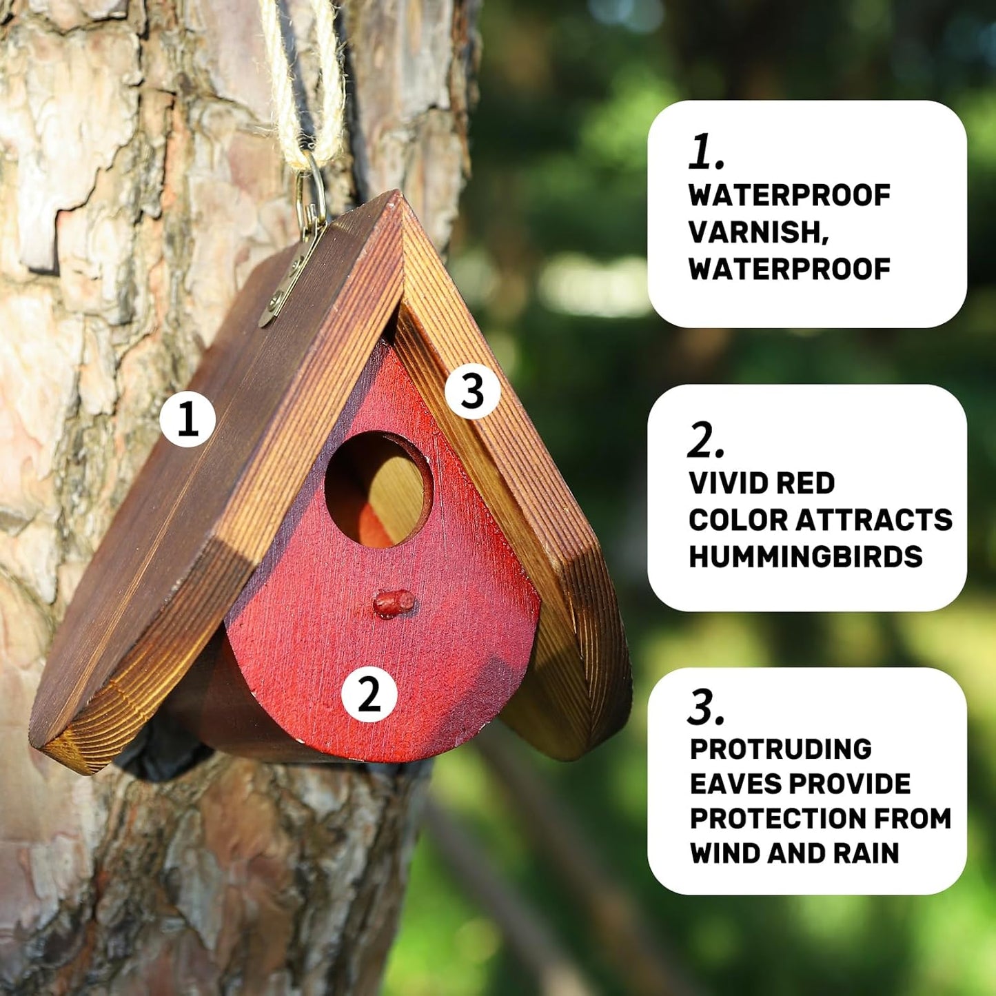Hummingbird House for Outside. Hummingbird Gifts. Gardening Gifts for 