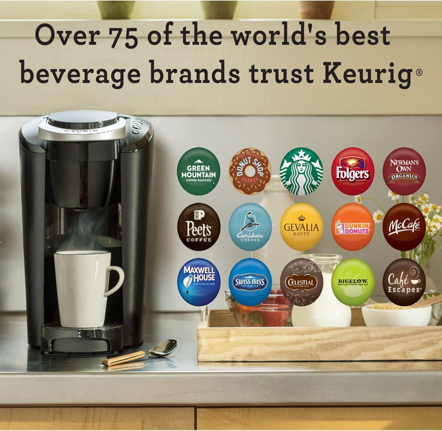 Keurig K-Compact Single-Serve K-Cup Pod Coffee Maker, with 3 Brew Size