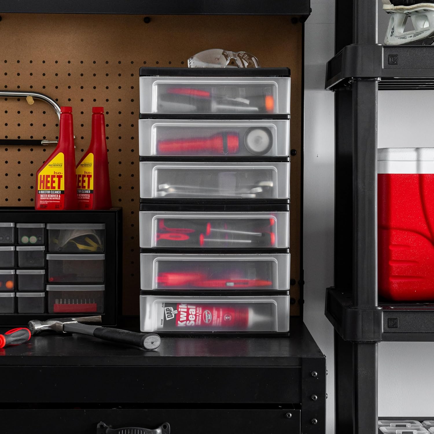 IRIS USA Plastic Stacking Desk Top 3-Drawer Storage Organizer, 2-Pack,