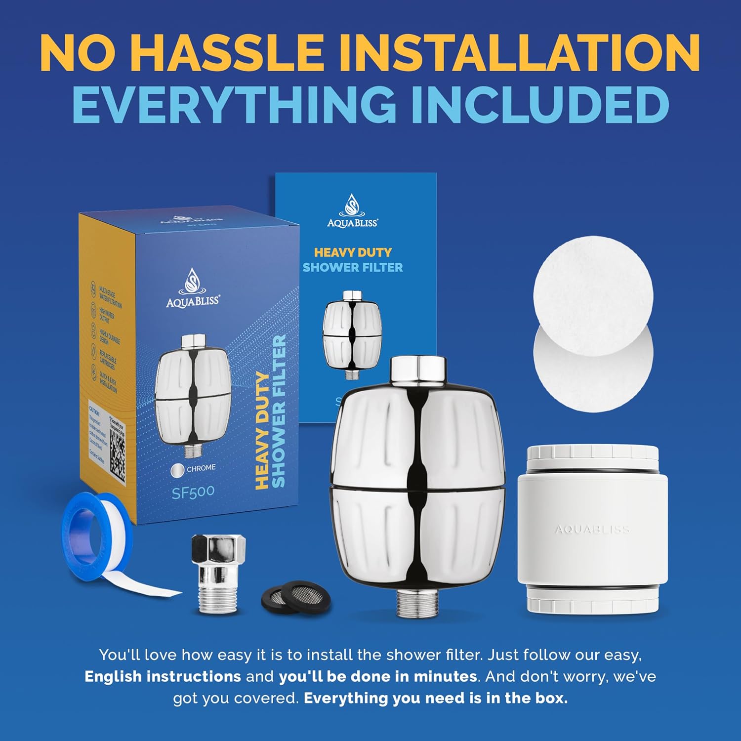AquaBliss Heavy Duty Shower Filter – Latest Superior Advanced 30x Filt