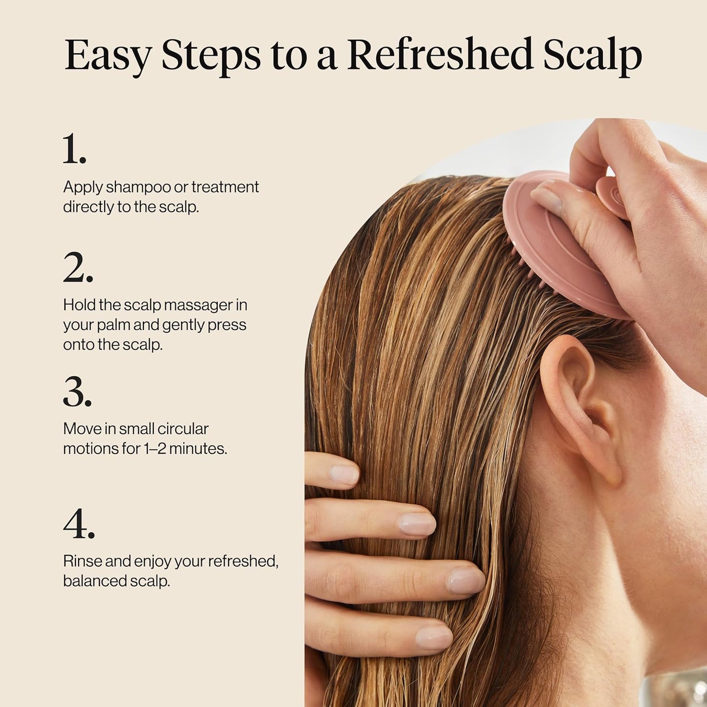 Kitsch Scalp Massager for Hair Care - Scalp Scrubber, Shampoo Brush & 