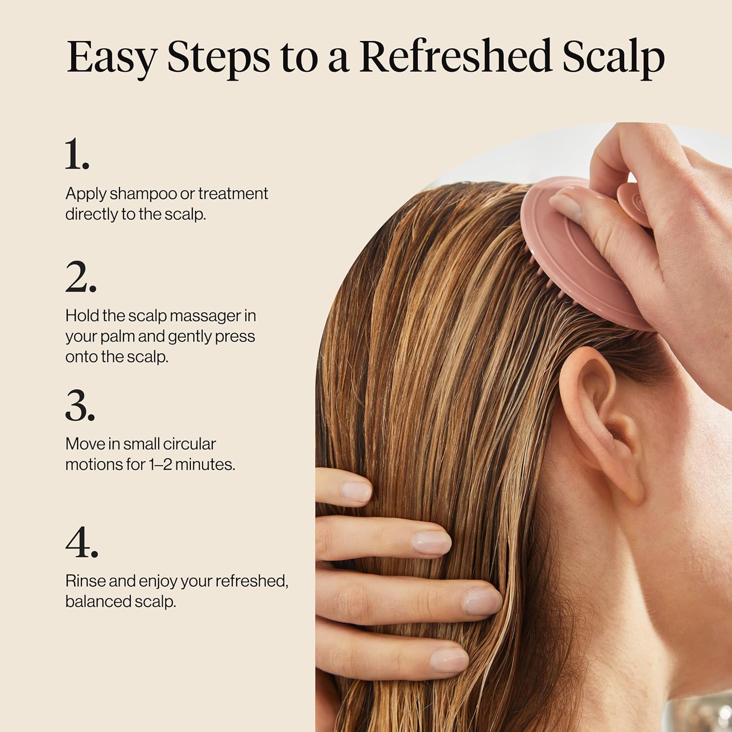 Kitsch Scalp Massager for Hair Care - Scalp Scrubber, Shampoo Brush & 