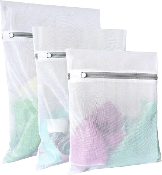 Lingerie Bags for Washing Delicates,Small Fine Mesh Laundry Bags,3Pcs(