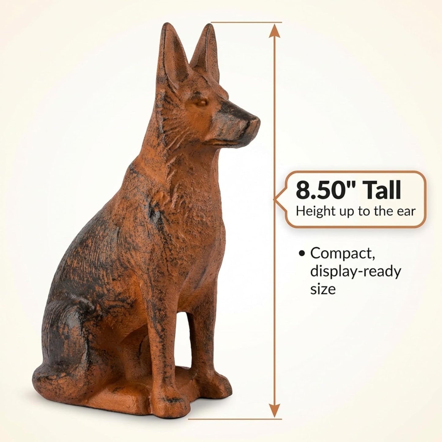 Lulu Decor, Cast Iron Dog Statue Dog Stopper, Weighs 4.2 lbs (German S