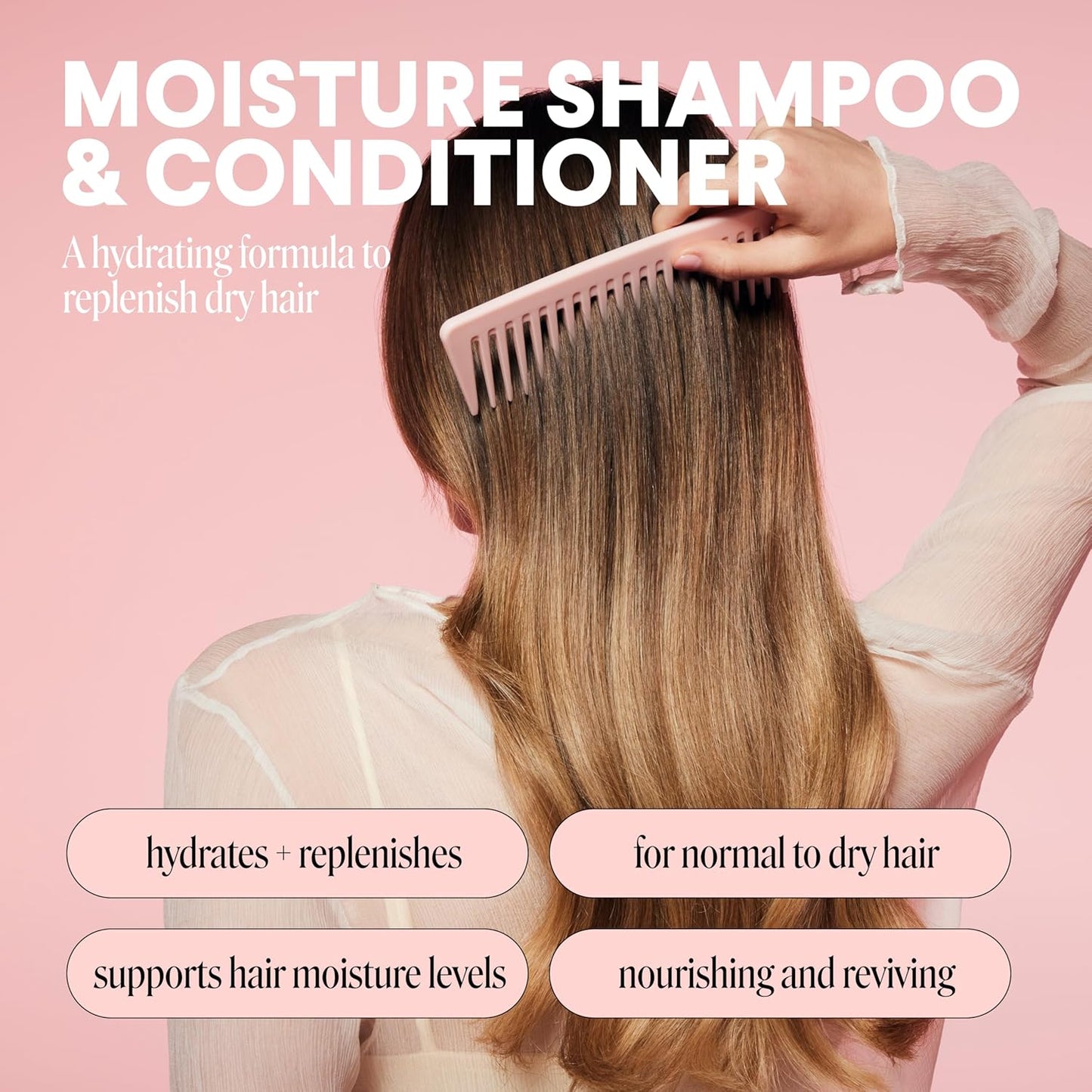 MONDAY HAIRCARE Moisture Shampoo + Conditioner Set for Dry, Coarse, St