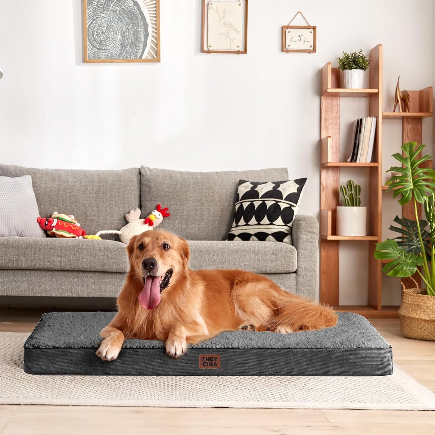EHEYCIGA Orthopedic XL Dog Beds for Extra Large Dogs with Removable Wa