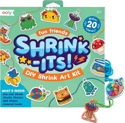 Ooly 28 PC DIY Shrinking Art Kit for Kids, 20 Plastic Pre Cut Charms a