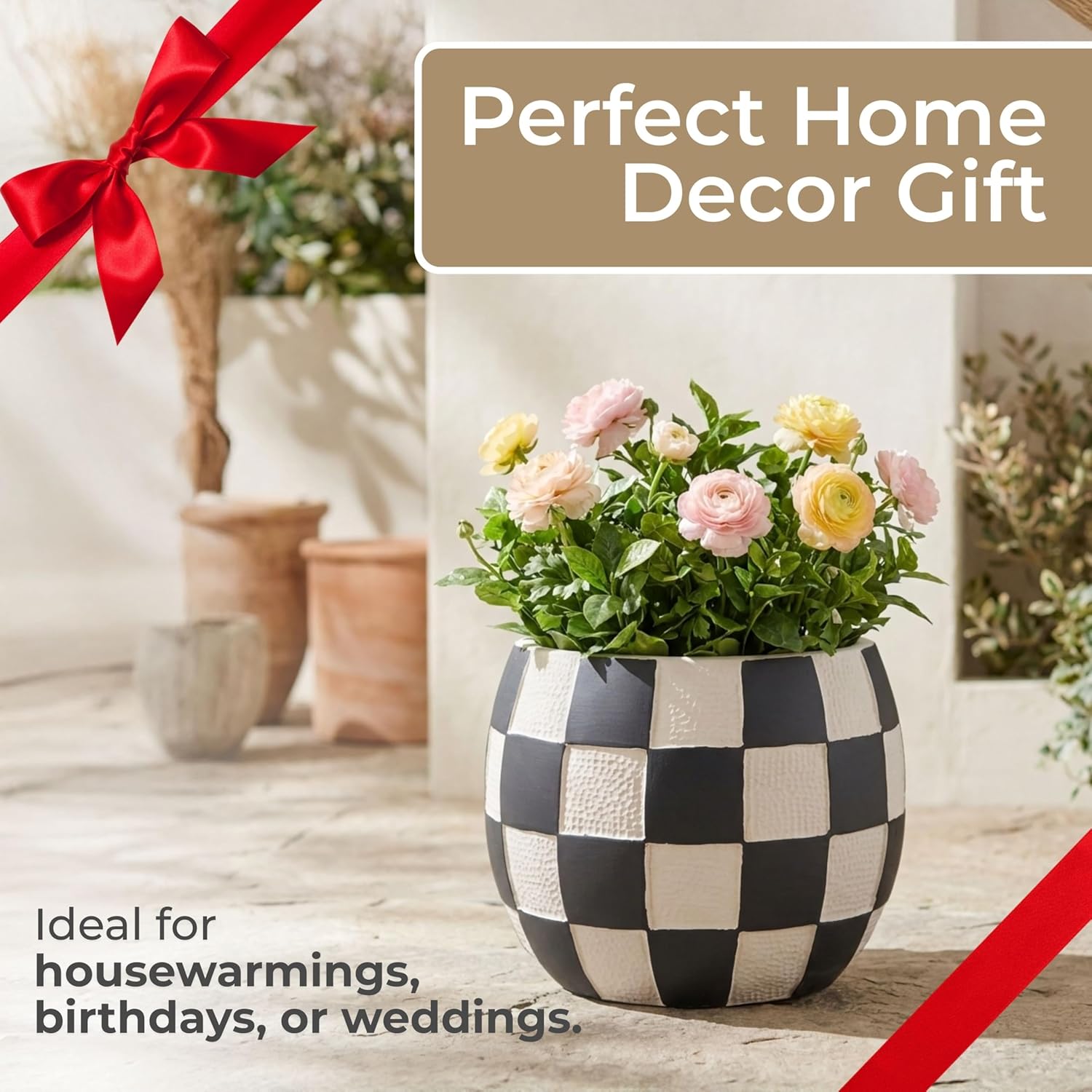 Cement Planter Pots – Planters for Indoor or Outdoor Decor, Patio or G