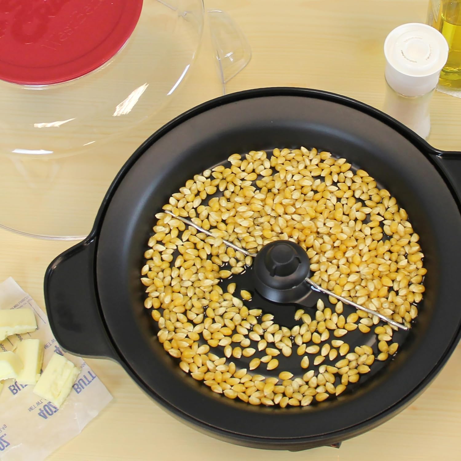 West Bend Stir Crazy Hot Oil Popcorn Popper, Popcorn Maker Machine wit