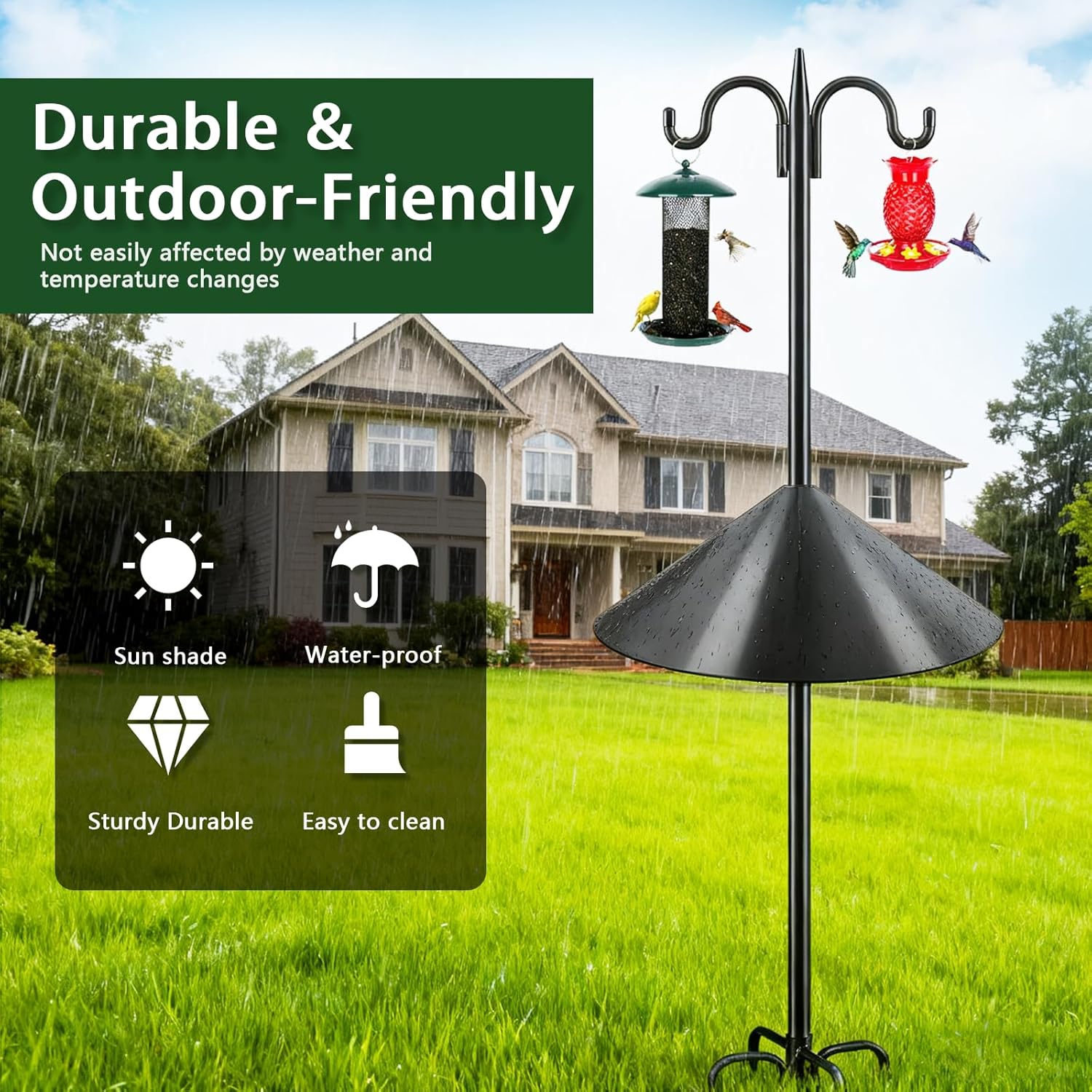 Gtongoko 19 Inch Squirrel Baffle for Bird Feeder Pole Squirrel Guards 