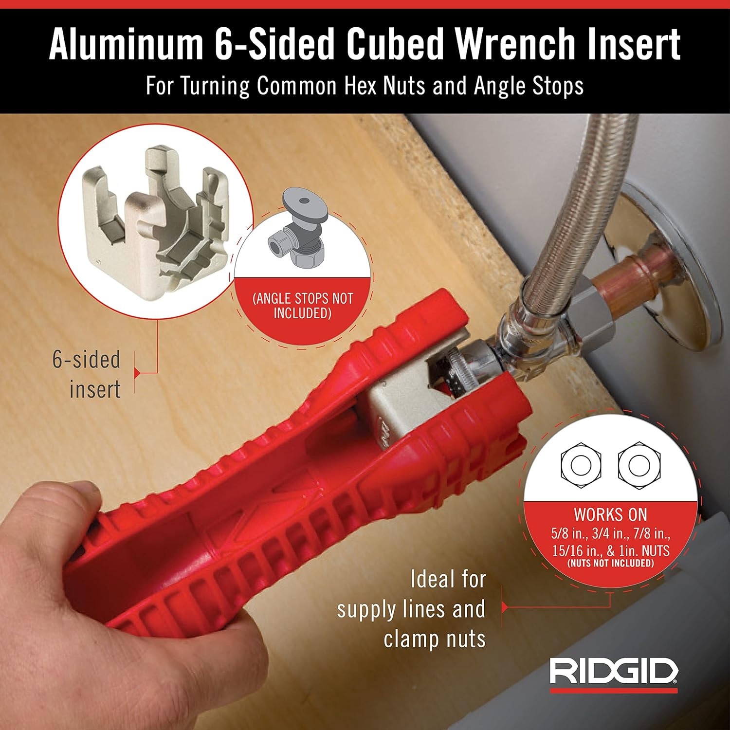 RIDGID 57003 EZ Change Plumbing Wrench Faucet Installation and Removal