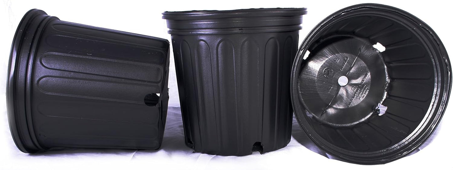50 NEW Plastic Nursery 2 Gallon Trade POT ~ Actual Volume: 1.593 Gallons