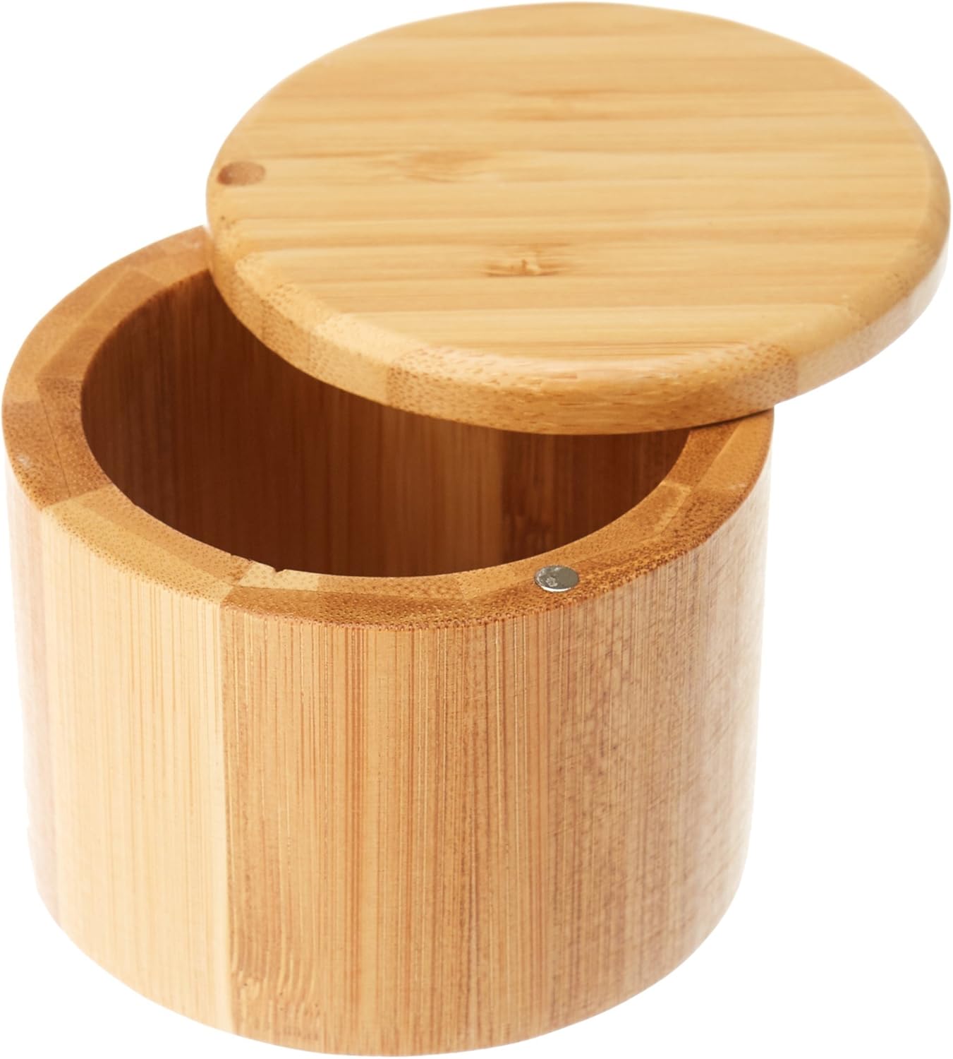 Totally Bamboo Salt Cellar with Swivel Lid – Bamboo Spice Box Storage Container for Kitchen Countertop with Magnetic Closure – Ideal for Sea Salt, Spices and Herbs