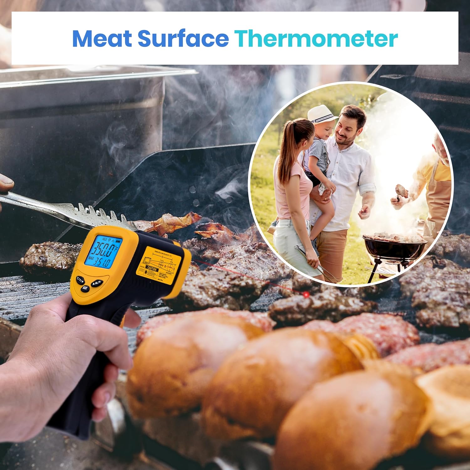 Etekcity Infrared Thermometer Laser Temperature Gun 774, Meat Food Can