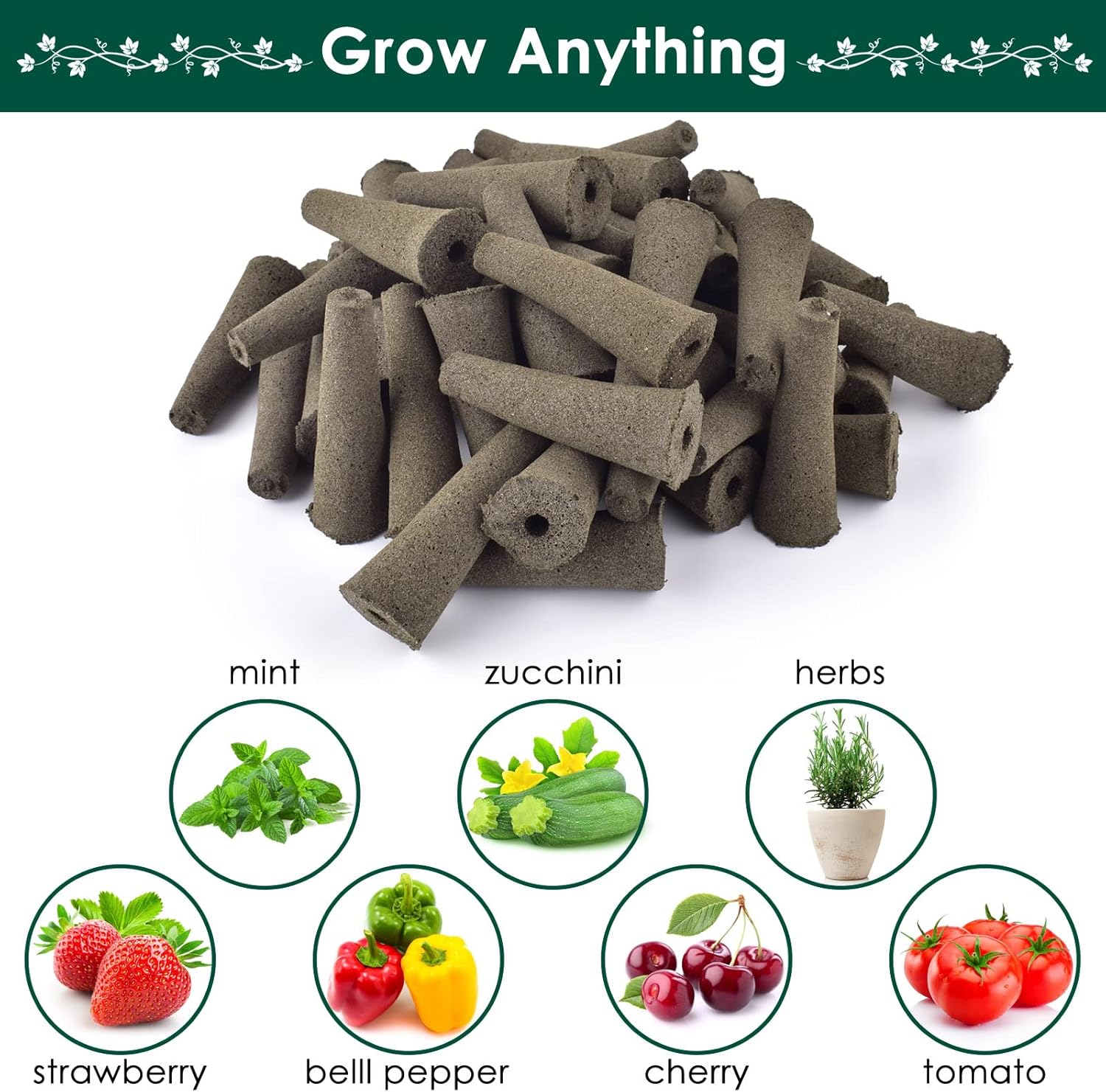 PACETAP 50 Pack Grow Sponges, Seed Pods Replacement Root Growth Sponge