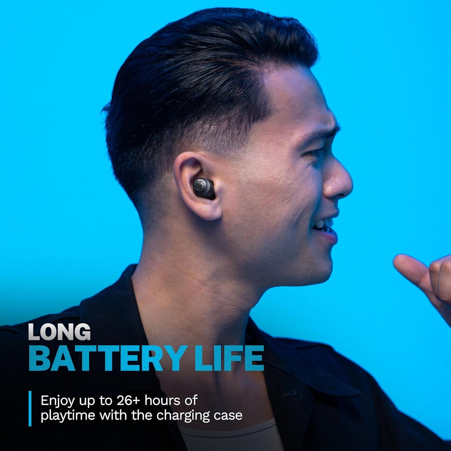 JLab Go Air Pop+ True Wireless Earbuds, in Ear Headphones, Bluetooth E