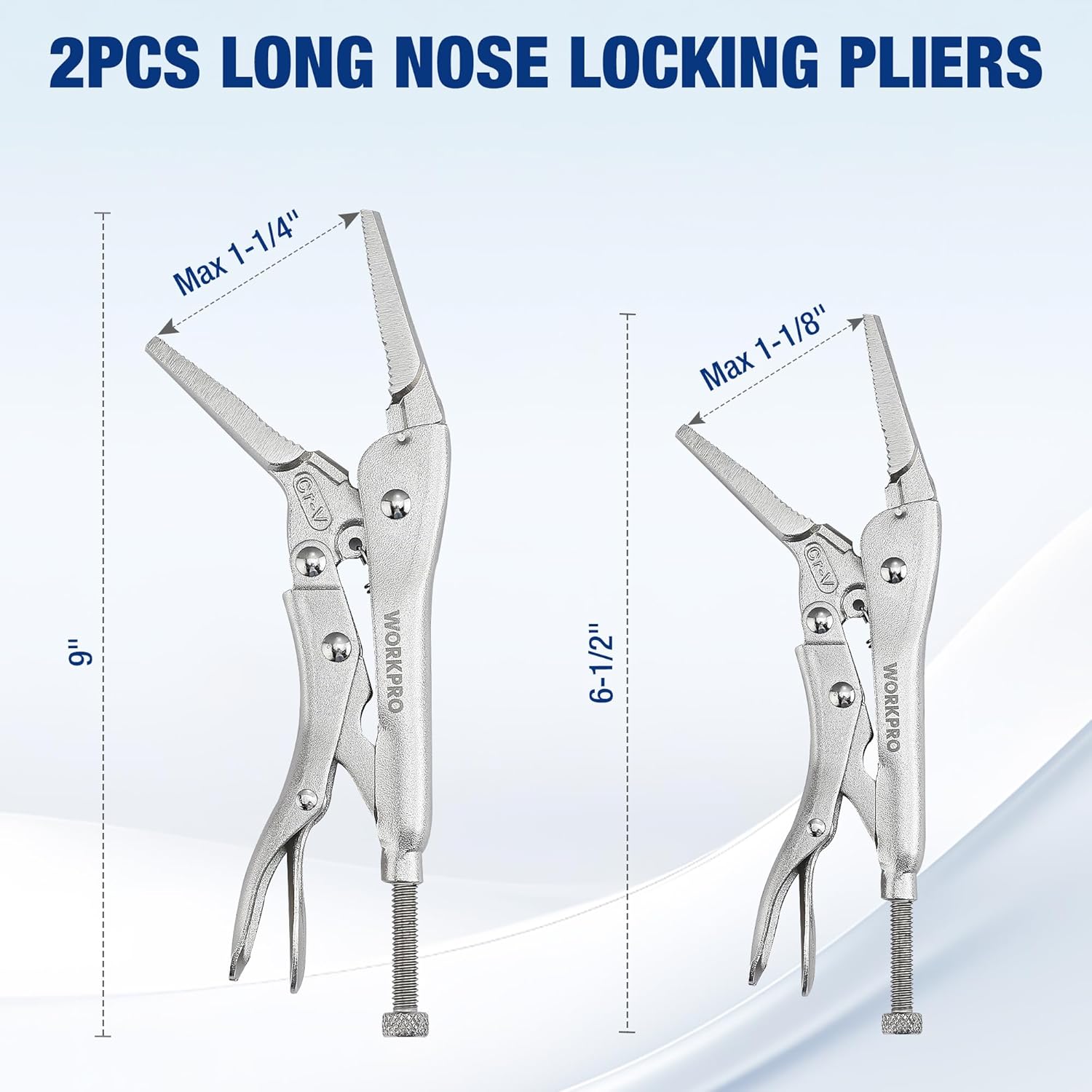 WORKPRO 5-Piece Locking Pliers Set, Pliers Tool Set, Vice Grips with C