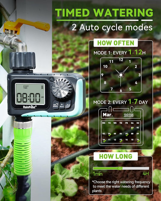 RAINPOINT Sprinkler Timer, Programmable Water Timer for Garden Hose, O