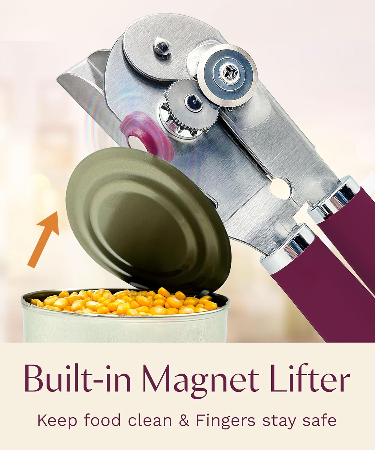 Premium Multifunction Magnetic Manual Can Opener and Bottle Opener, He