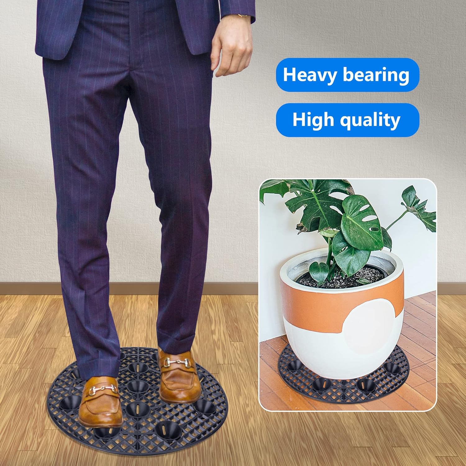 6Pack Large 15" Plant Level Pot Elevator, Heavy Duty Plant Stands, Pla
