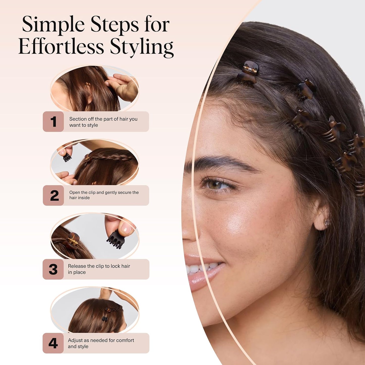 Kitsch Mini Claw Clips for Women - Stylish Small Hair Clips for Kids |