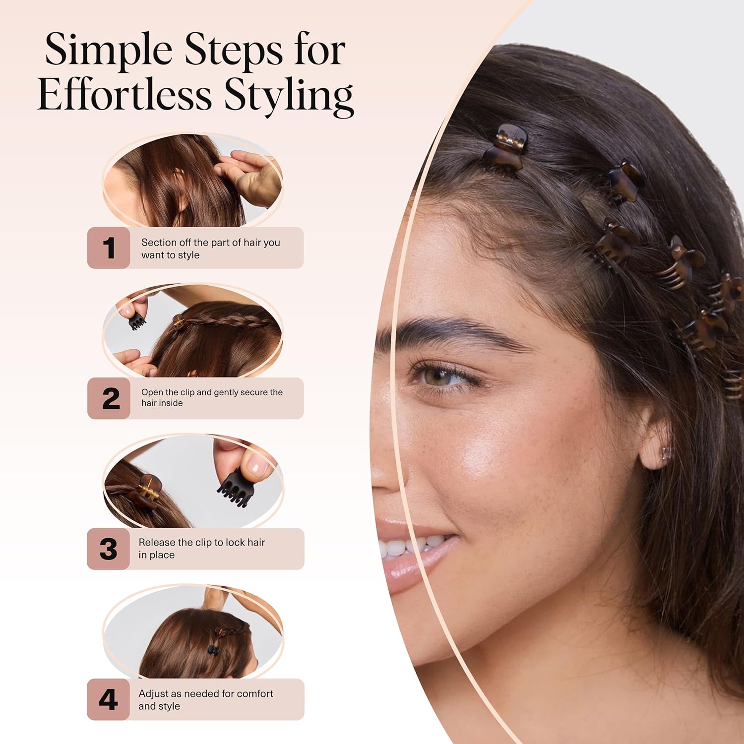Kitsch Mini Claw Clips for Women - Stylish Small Hair Clips for Kids |